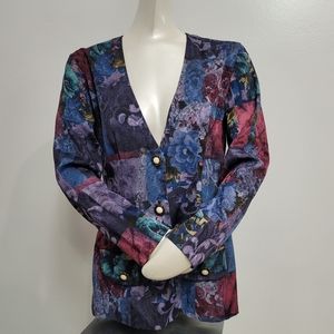 Marnie West pattern floral vintage jacket.